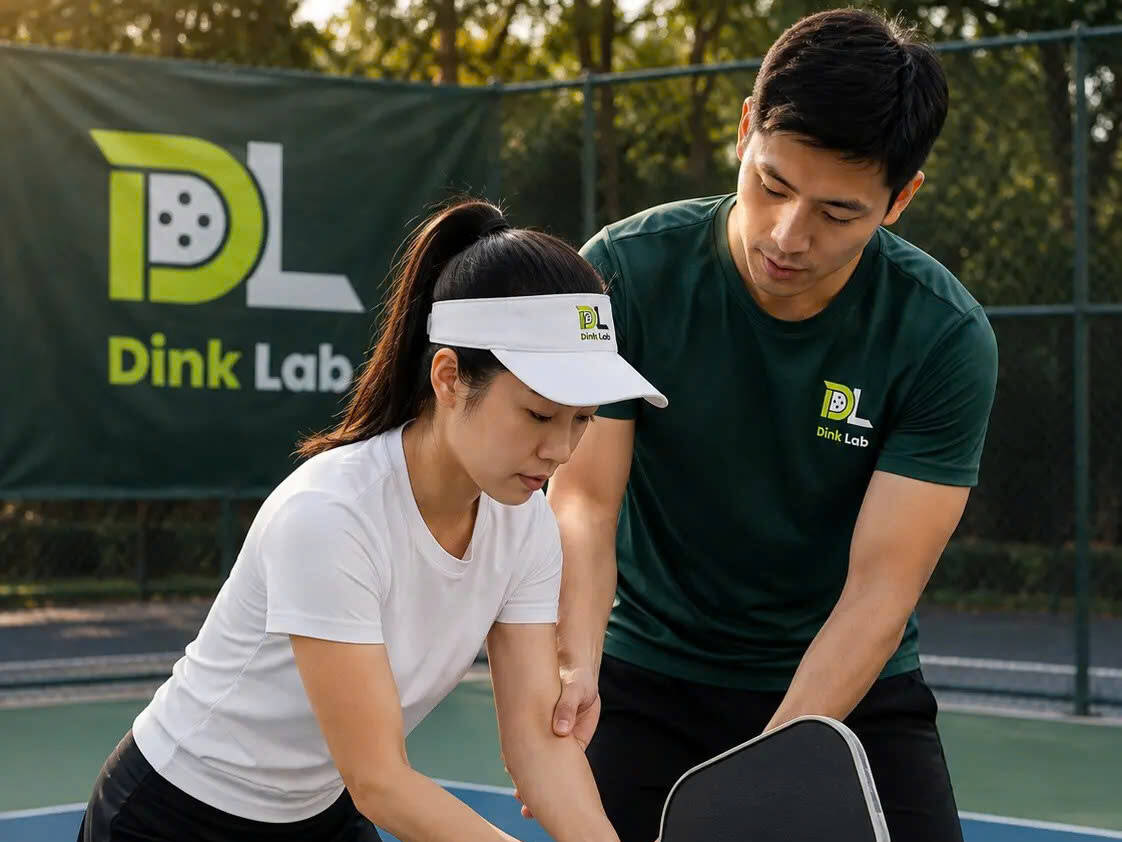 HLV hướng dẫn kỹ thuật trong buổi học Pickleball 1:1