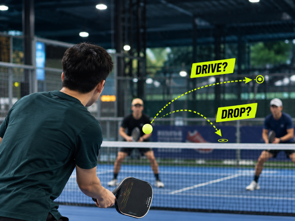 Cách chơi Pickleball khi lựa chọn Drive hay Drop